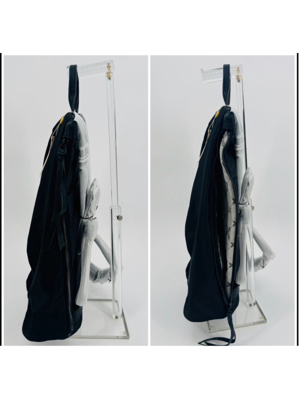 NWT Aimee Kestenberg Tamitha Large Nylon & Leather Backpack Black - Picture 5 of 9